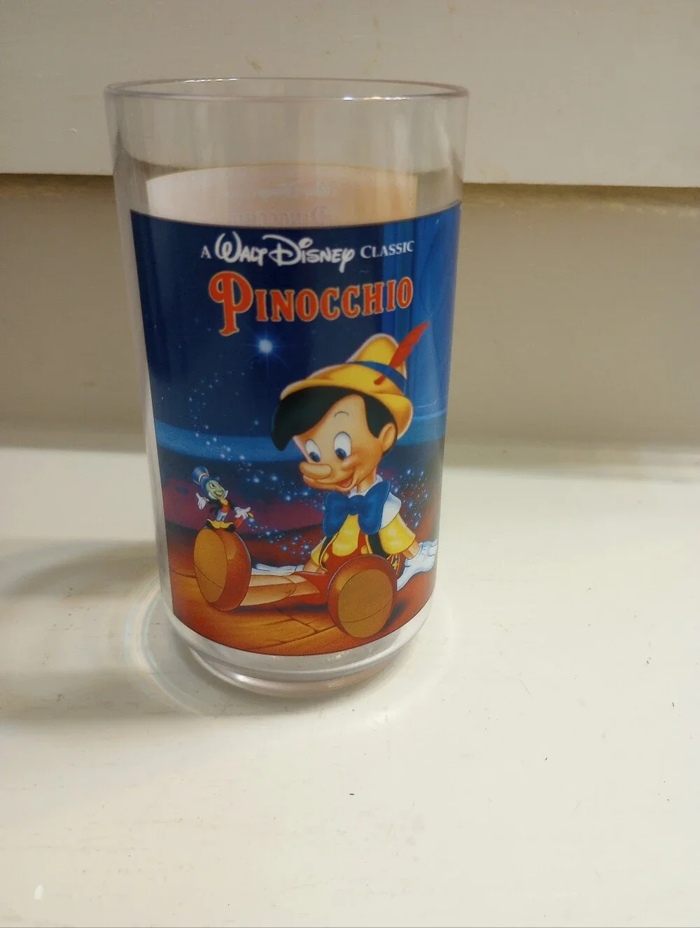 Burger King And Disney Pinocchio Promotional Plastic Cup 1994